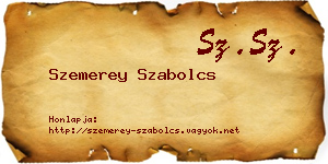 Szemerey Szabolcs névjegykártya